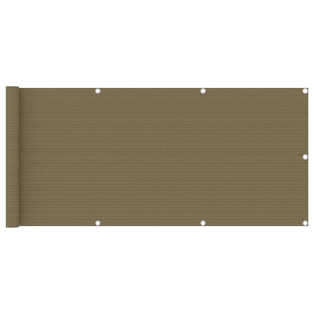 Balkono pertvara, taupe spalvos, 75x400cm, HDPE
