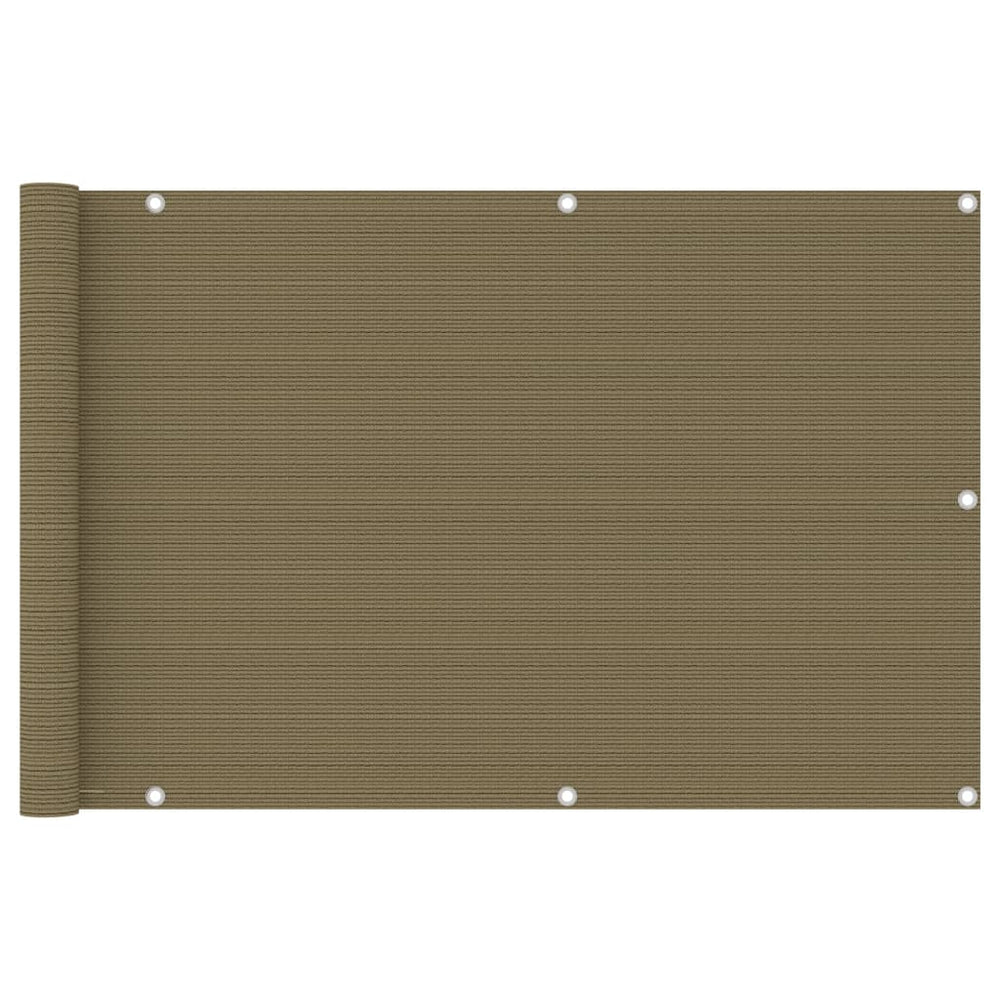 Balkono pertvara, taupe spalvos, 90x600cm, HDPE
