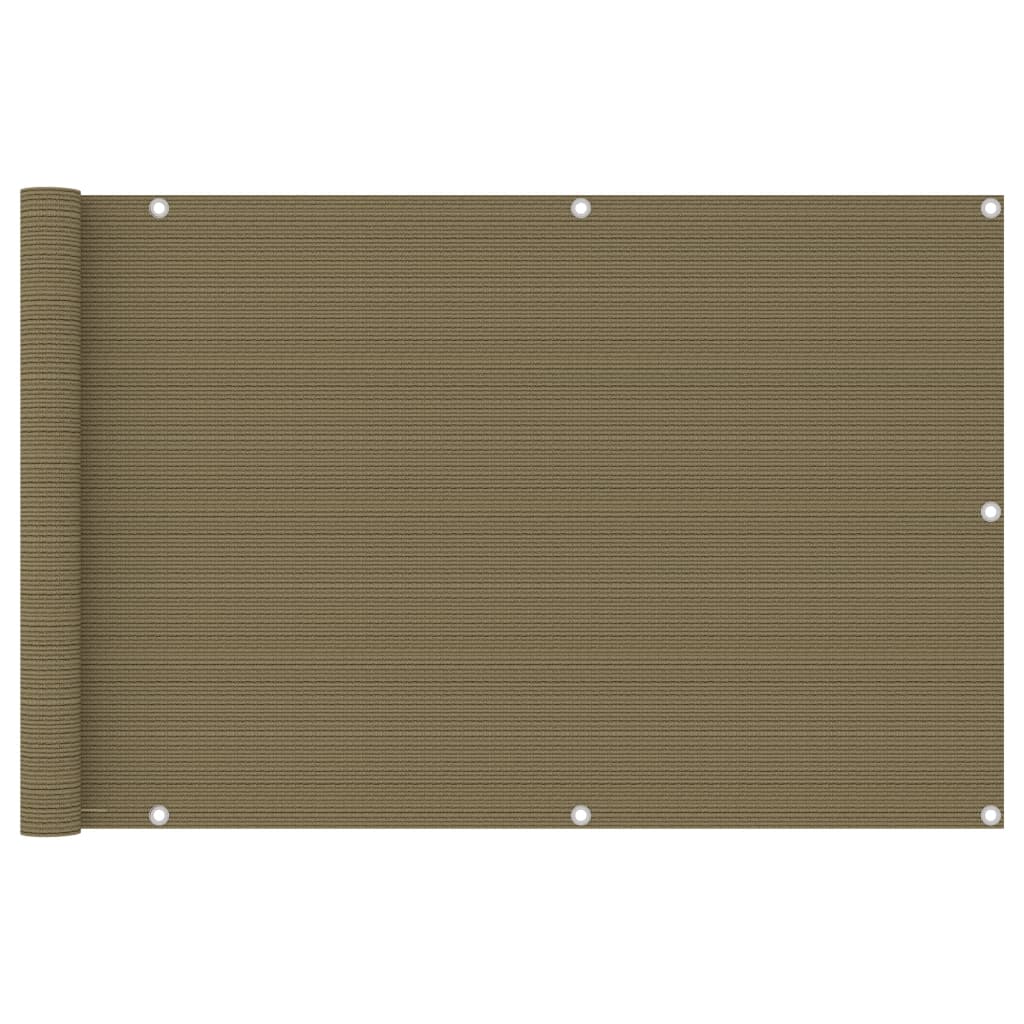 Balkono pertvara, taupe spalvos, 90x600cm, HDPE