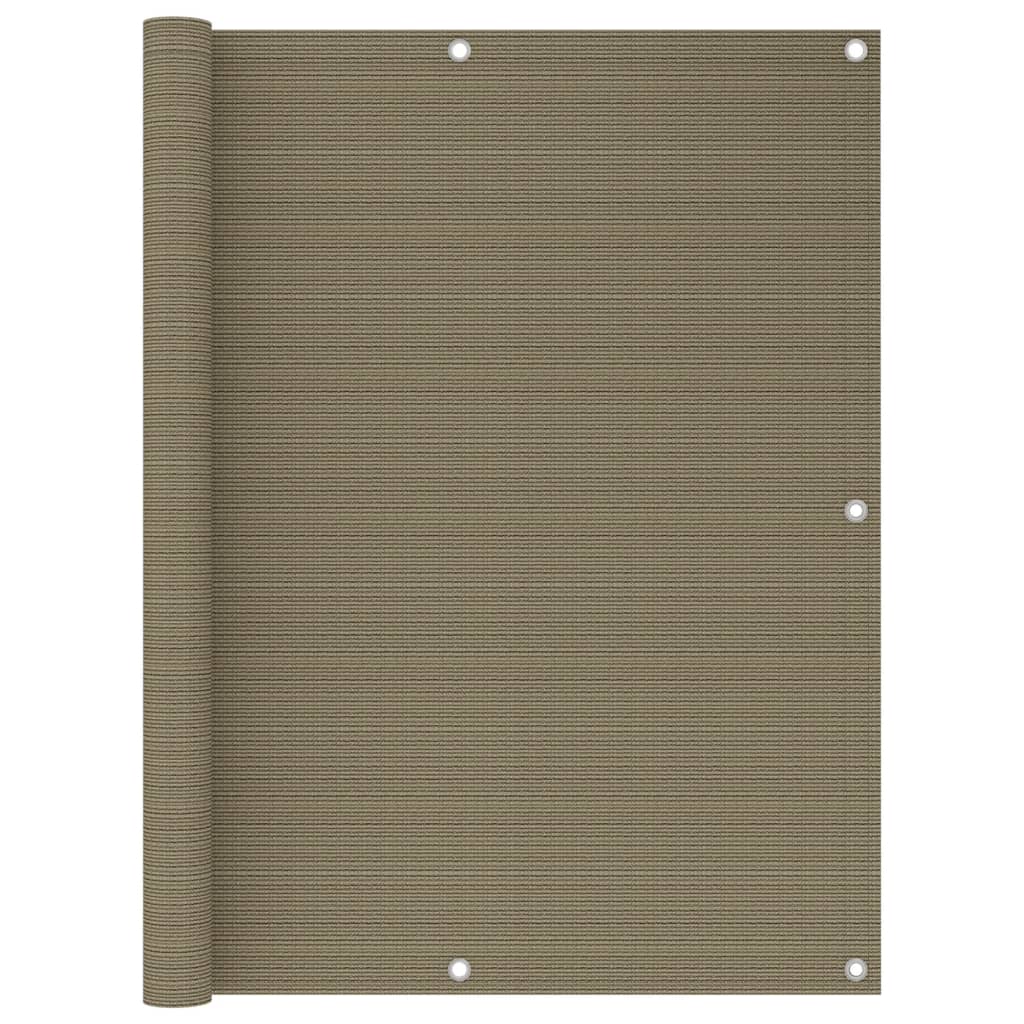 Balkono pertvara, taupe spalvos, 120x600cm, HDPE
