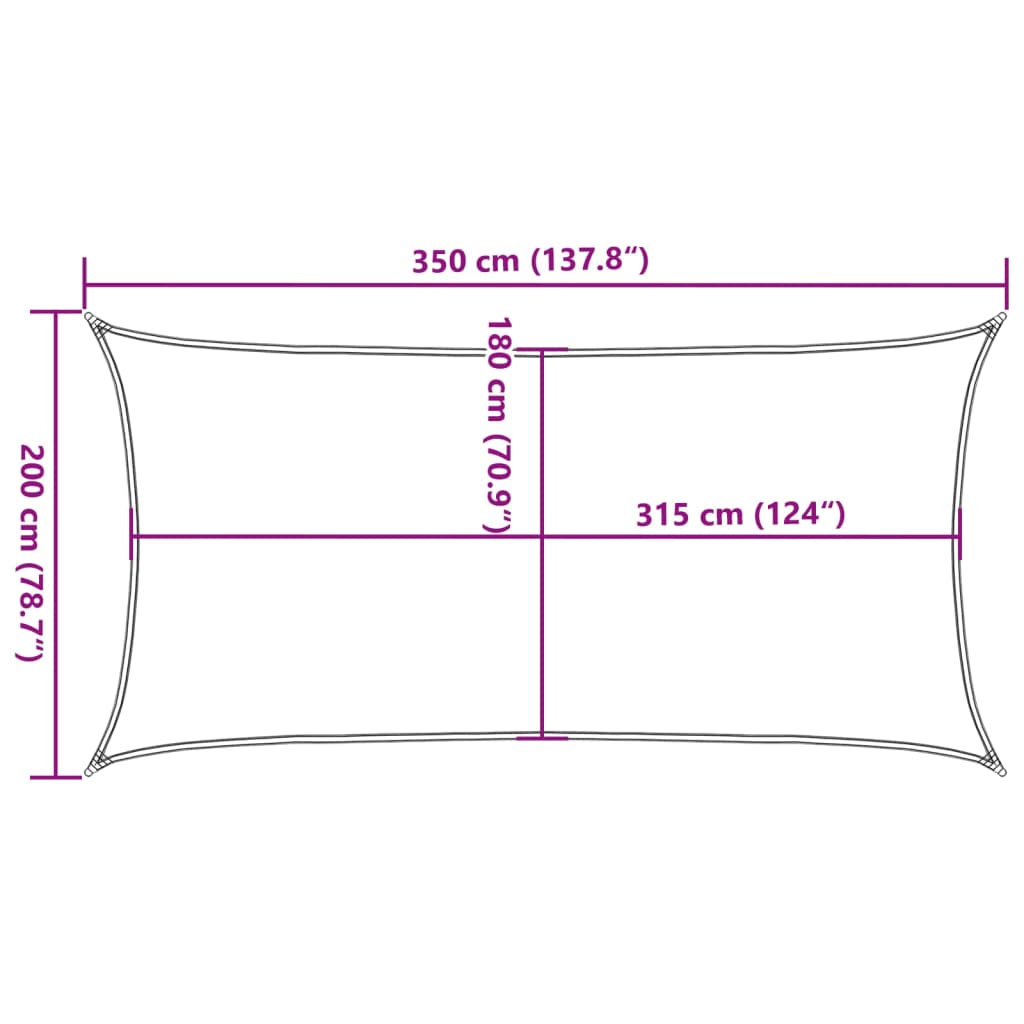 Uždanga nuo saulės, antracito spalvos, 2x3,5m, HDPE