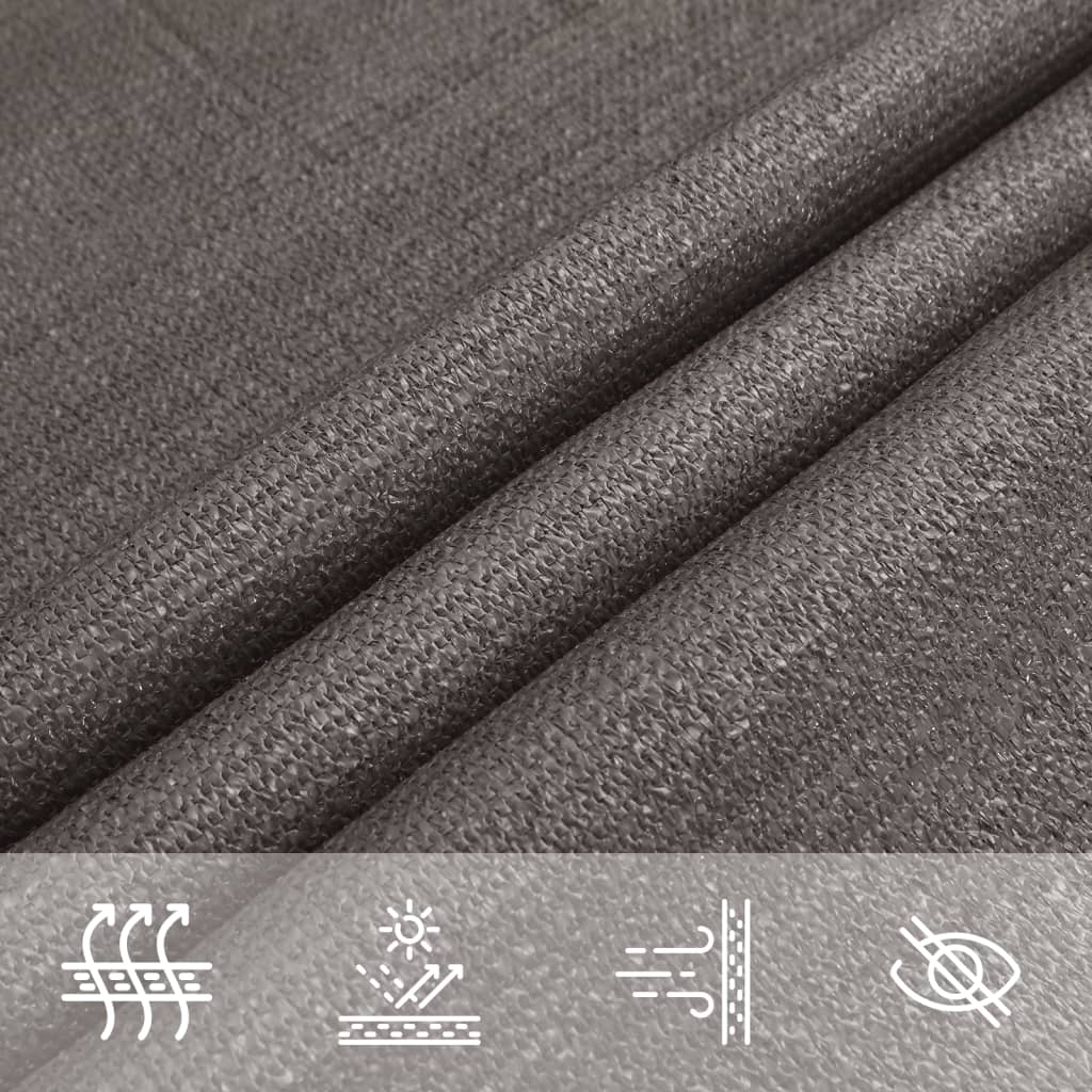 Sun shade sail, anthracite, 2x5m, HDPE, 160g/m²