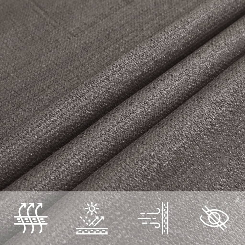 Sun shade, anthracite, 5x5x6m, HDPE, 160g/m²