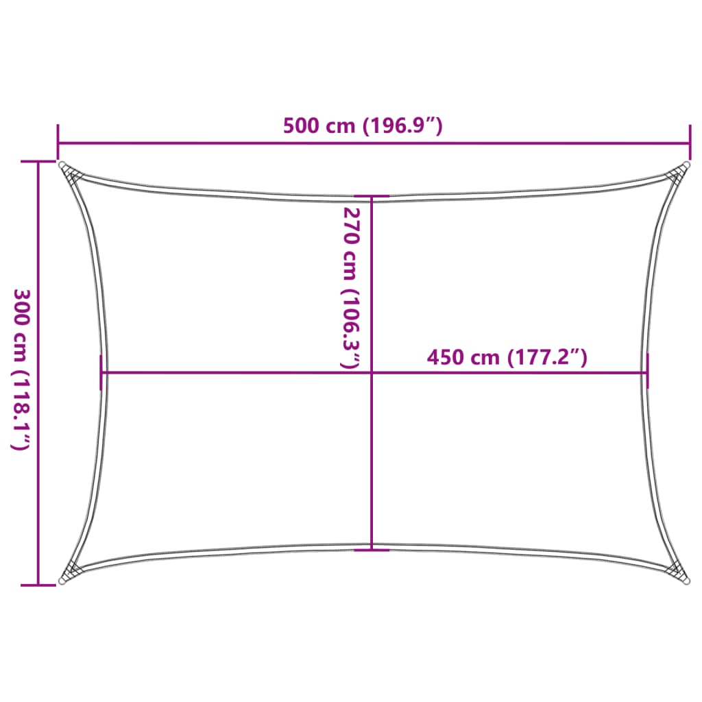 Uždanga nuo saulės, smėlio spalvos, 3x5m, HDPE, 160g/m²