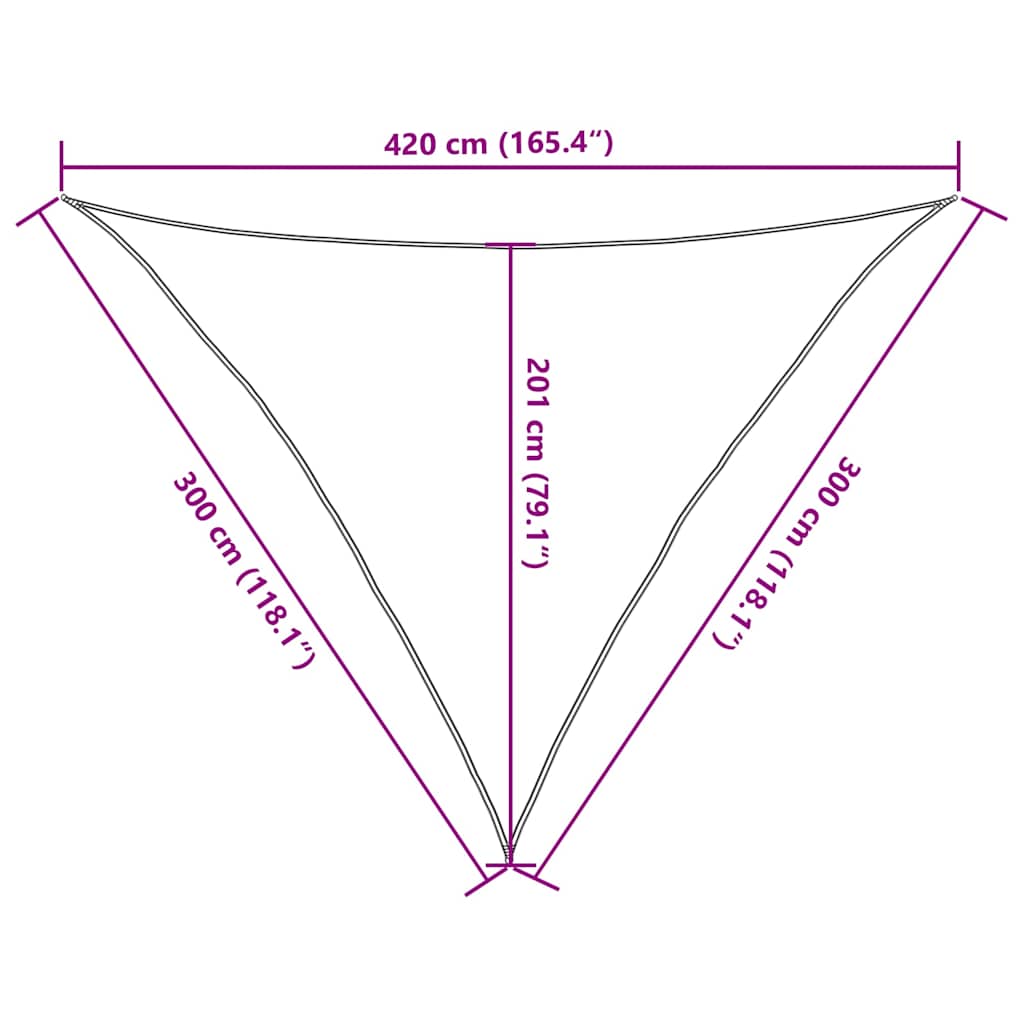 Uždanga nuo saulės, smėlio spalvos, 3x3x4,2m, HDPE, 160g/m²
