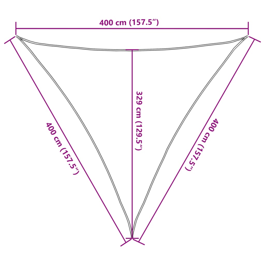 Uždanga nuo saulės, smėlio spalvos, 4x4x4m, HDPE, 160g/m²