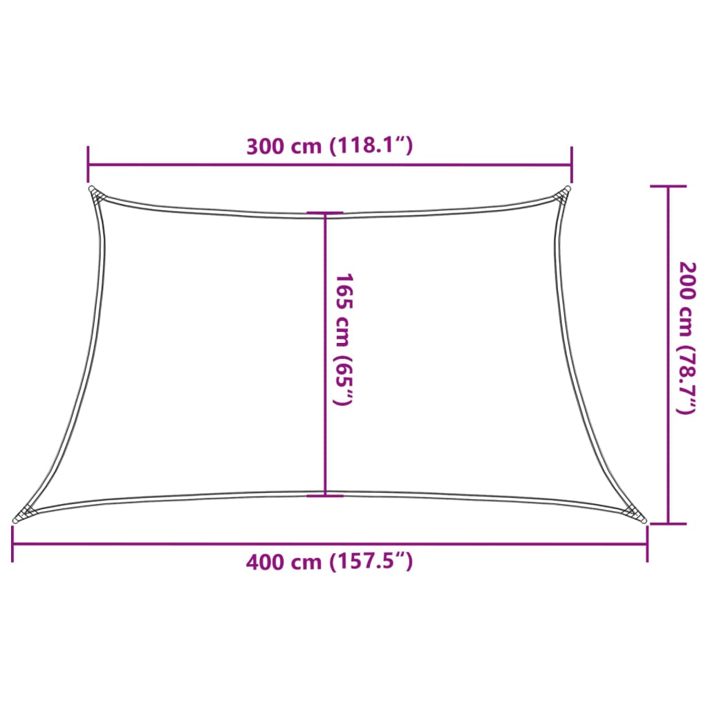 Uždanga nuo saulės, smėlio spalvos, 3/4x2m, HDPE, 160g/m²