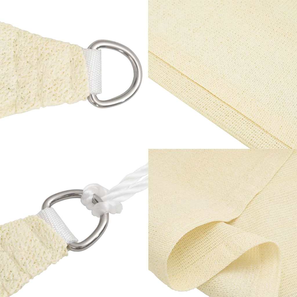 Uždanga nuo saulės, kreminė, 2,5x2,5x3,5m, HDPE, 160g/m²