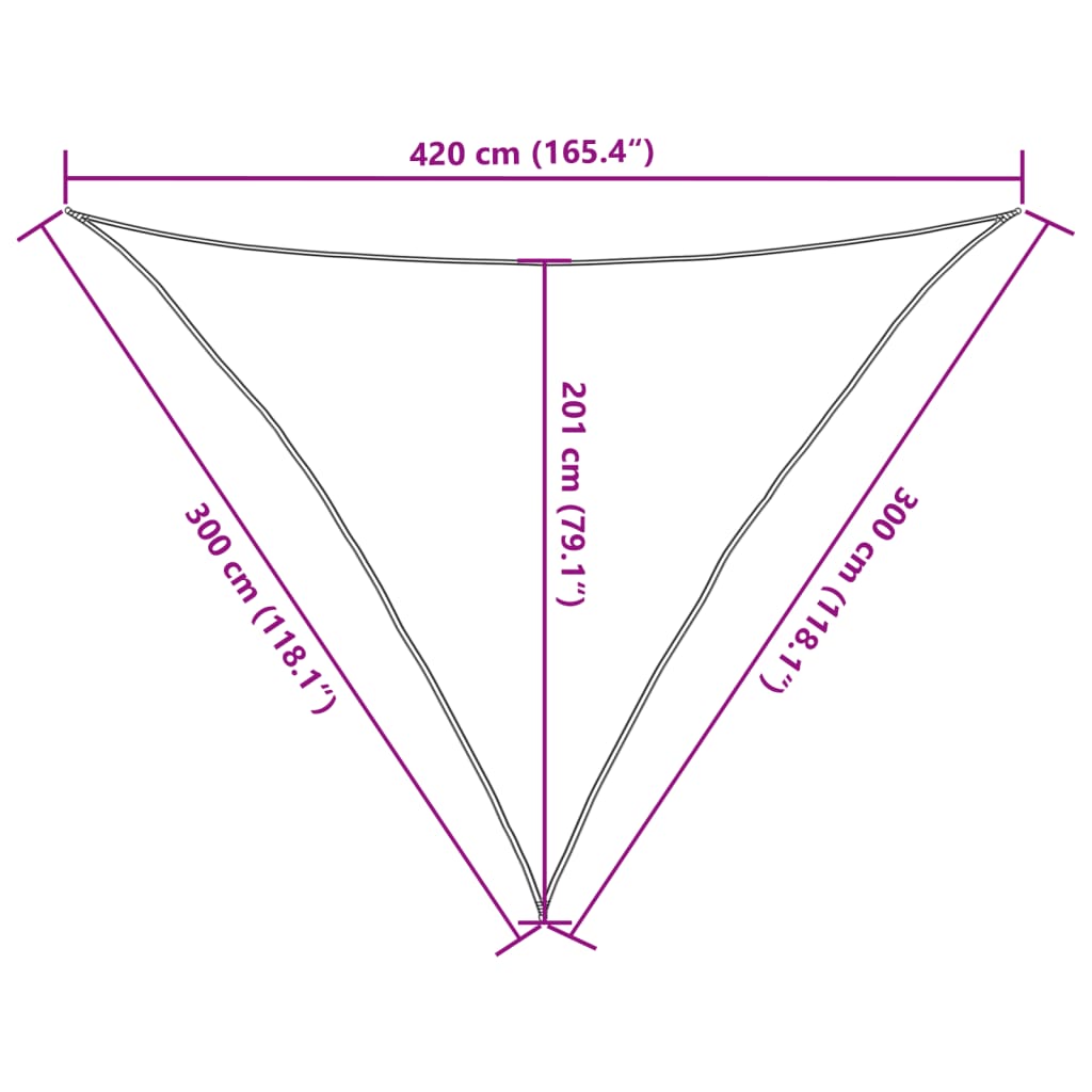 Uždanga nuo saulės, baltos spalvos, 3x3x4,2m, HDPE, 160g/m²