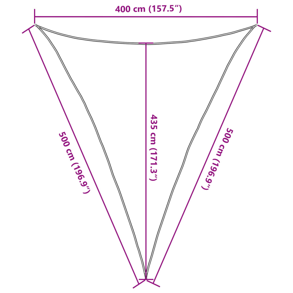Uždanga nuo saulės, baltos spalvos, 4x5x5m, HDPE, 160g/m²