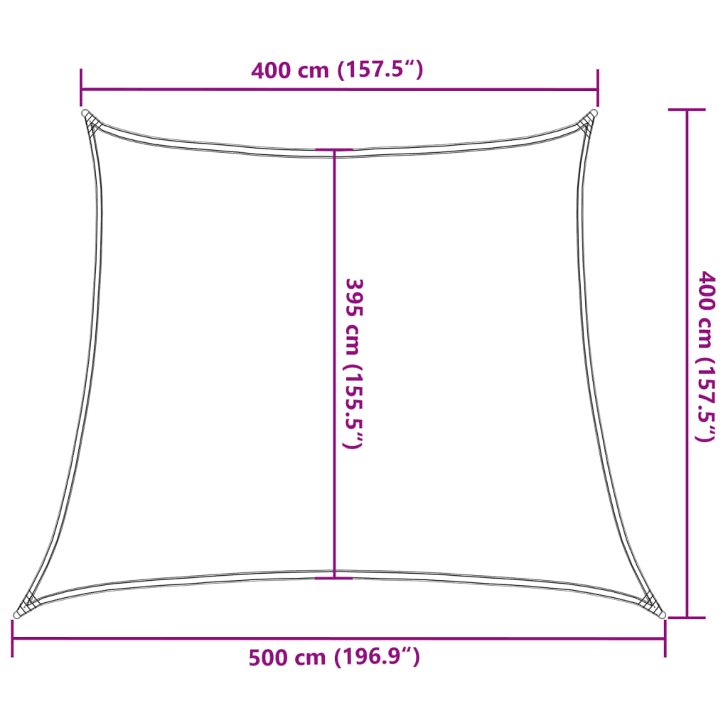 Saules buras, balts, 4/5x4m, HDPE, 160g/m²