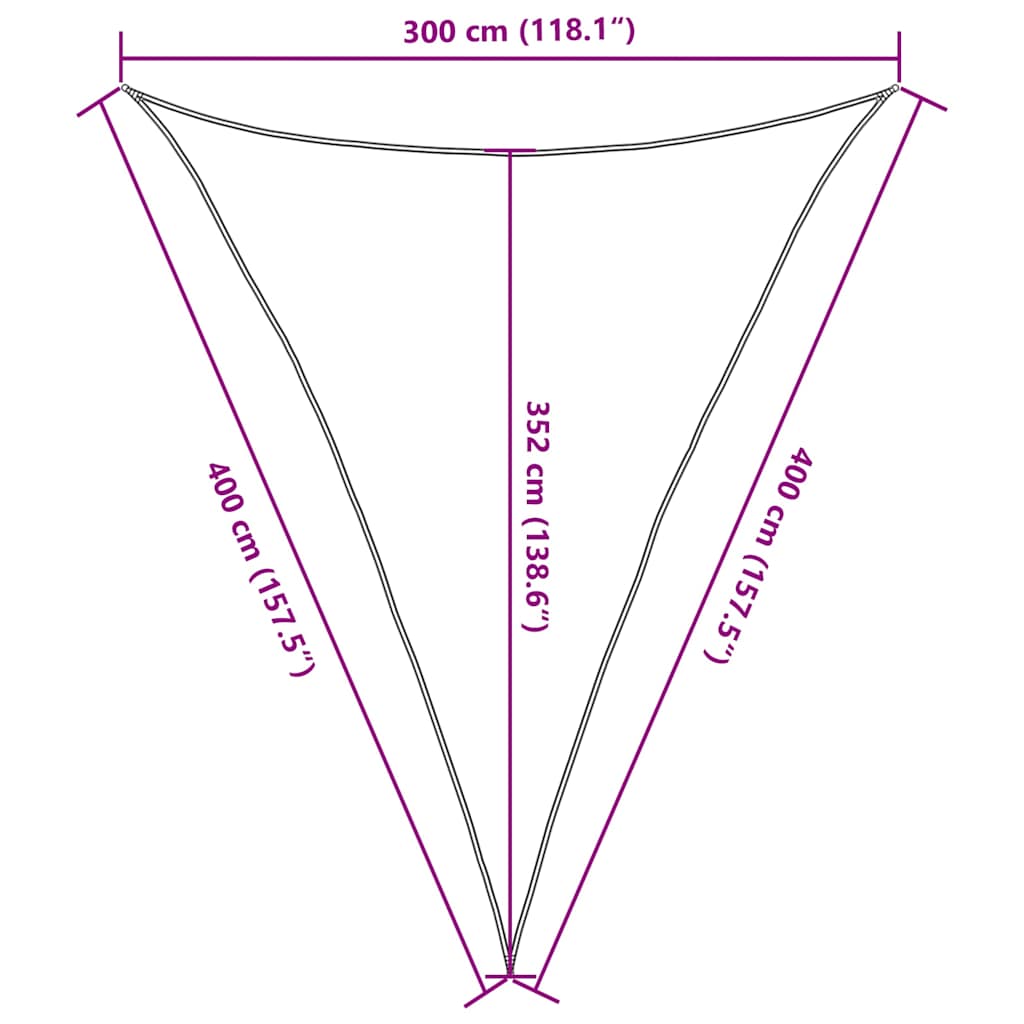 Uždanga nuo saulės, šviesiai žalia, 3x4x4m, HDPE, 160g/m²