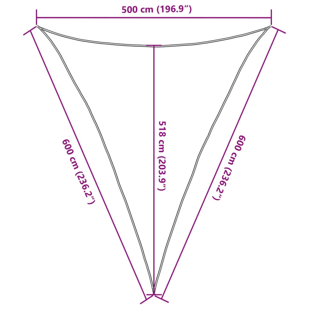 Uždanga nuo saulės, šviesiai žalia, 5x6x6m, HDPE, 160g/m²