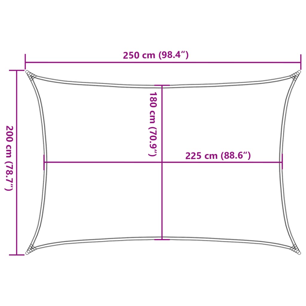 Burė nuo saulės, terakota spalvos, 2x2,5m, HDPE, 160g/m²