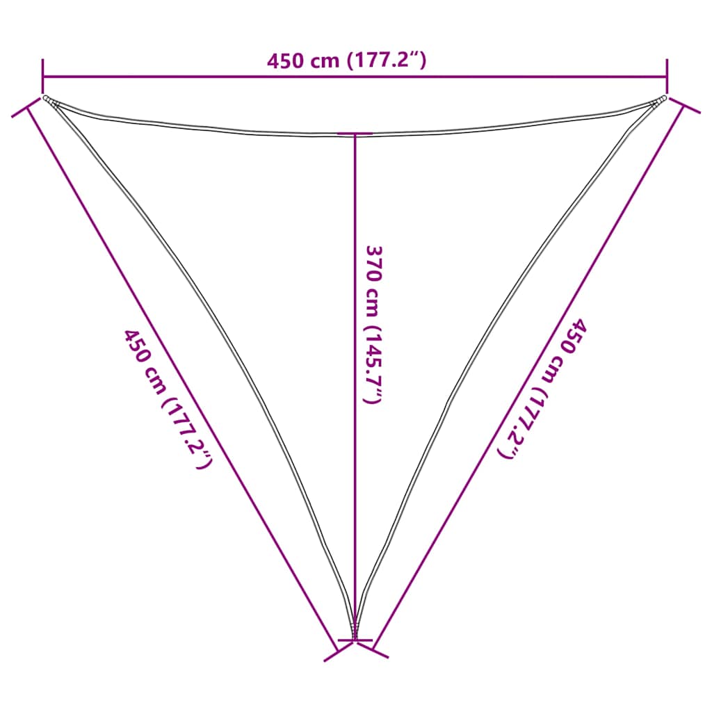 Uždanga nuo saulės, terakota, 4,5x4,5x4,5m, HDPE, 160g/m²