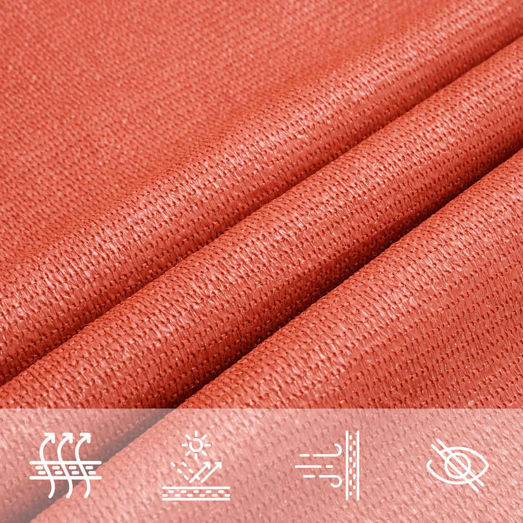 Saulės skėtis, 160 g/m², trapecijos formos, terakota, 4/5x3 m, HDPE