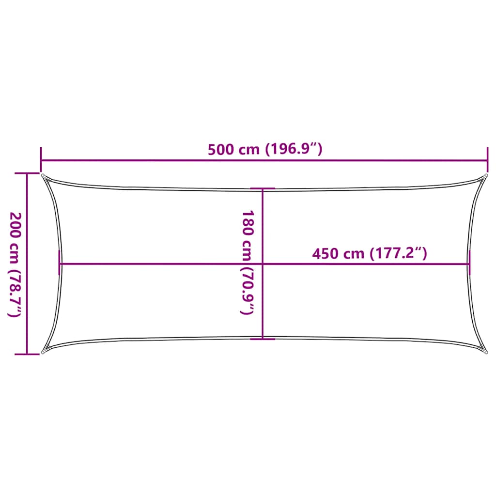 Uždanga nuo saulės, taupe spalvos, 2x5m, HDPE, 160g/m²
