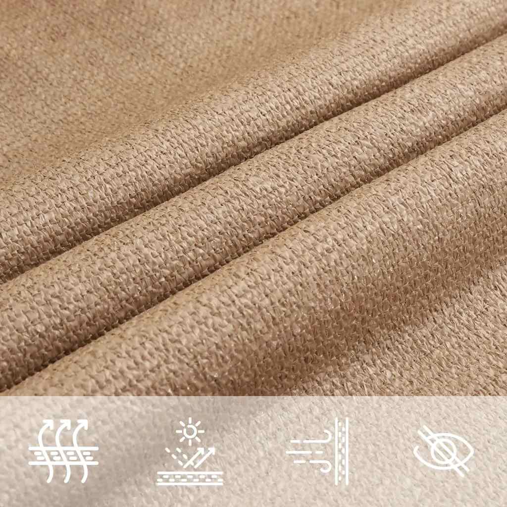 Uždanga nuo saulės, taupe spalvos, 3x3x3m, HDPE, 160g/m²