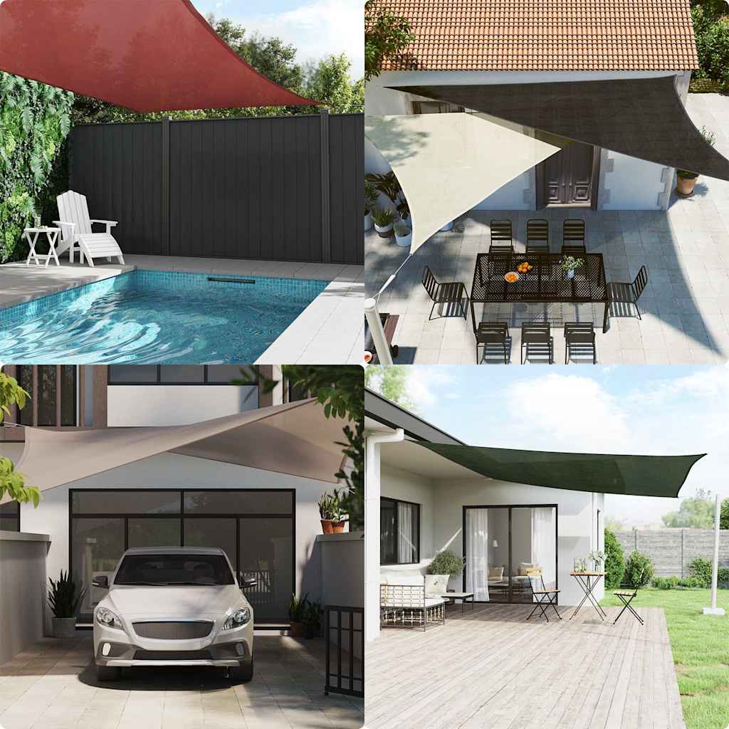 Uždanga nuo saulės, taupe spalvos, 4x4x4m, HDPE, 160g/m²
