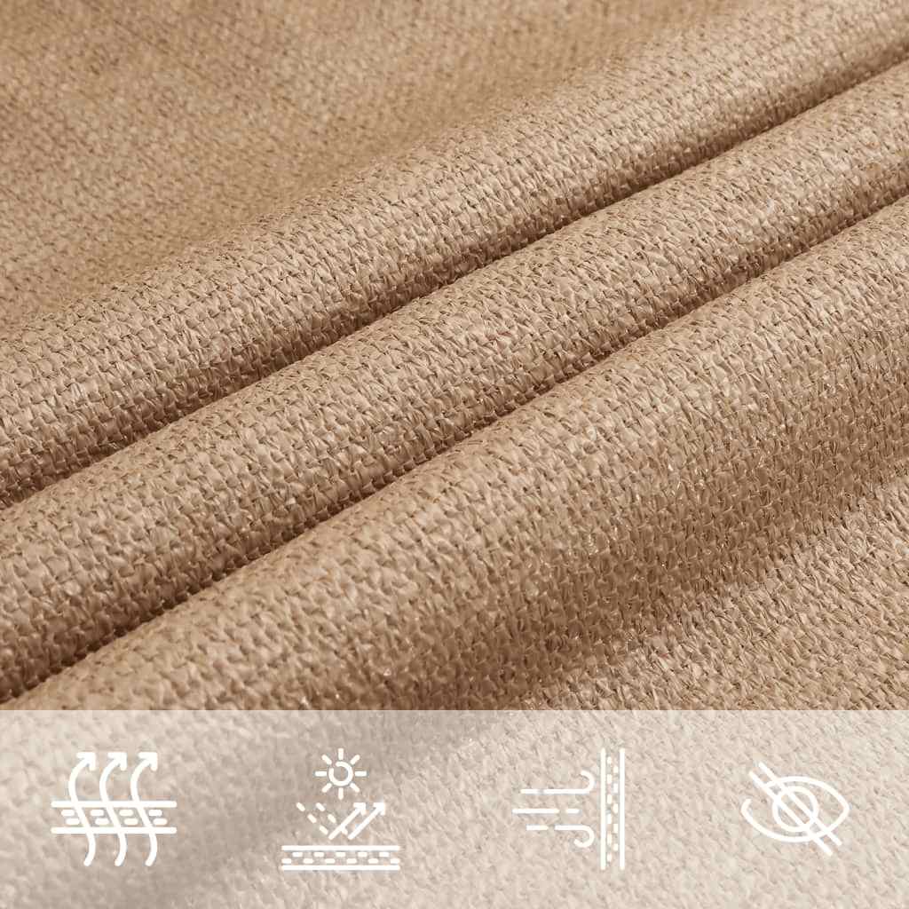 Uždanga nuo saulės, taupe spalvos, 4x4x4m, HDPE, 160g/m²