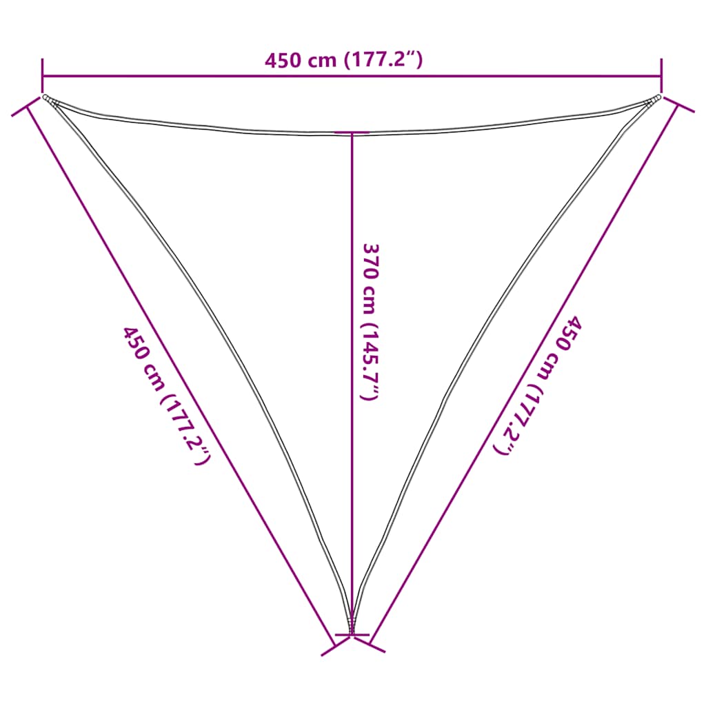 Uždanga nuo saulės, taupe spalvos, 4,5x4,5x4,5m, HDPE, 160g/m²
