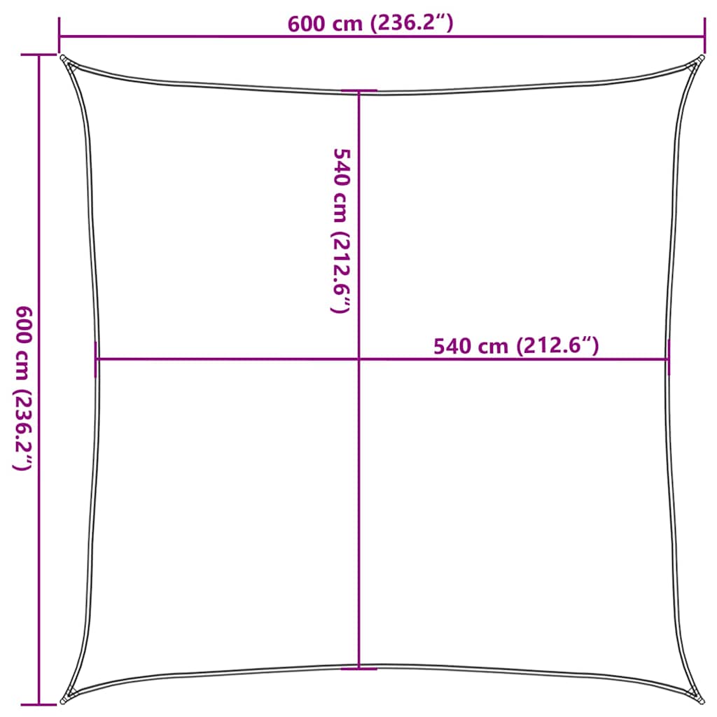 Uždanga nuo saulės, tamsiai žalios spalvos, 6x6m, HDPE, 160g/m²