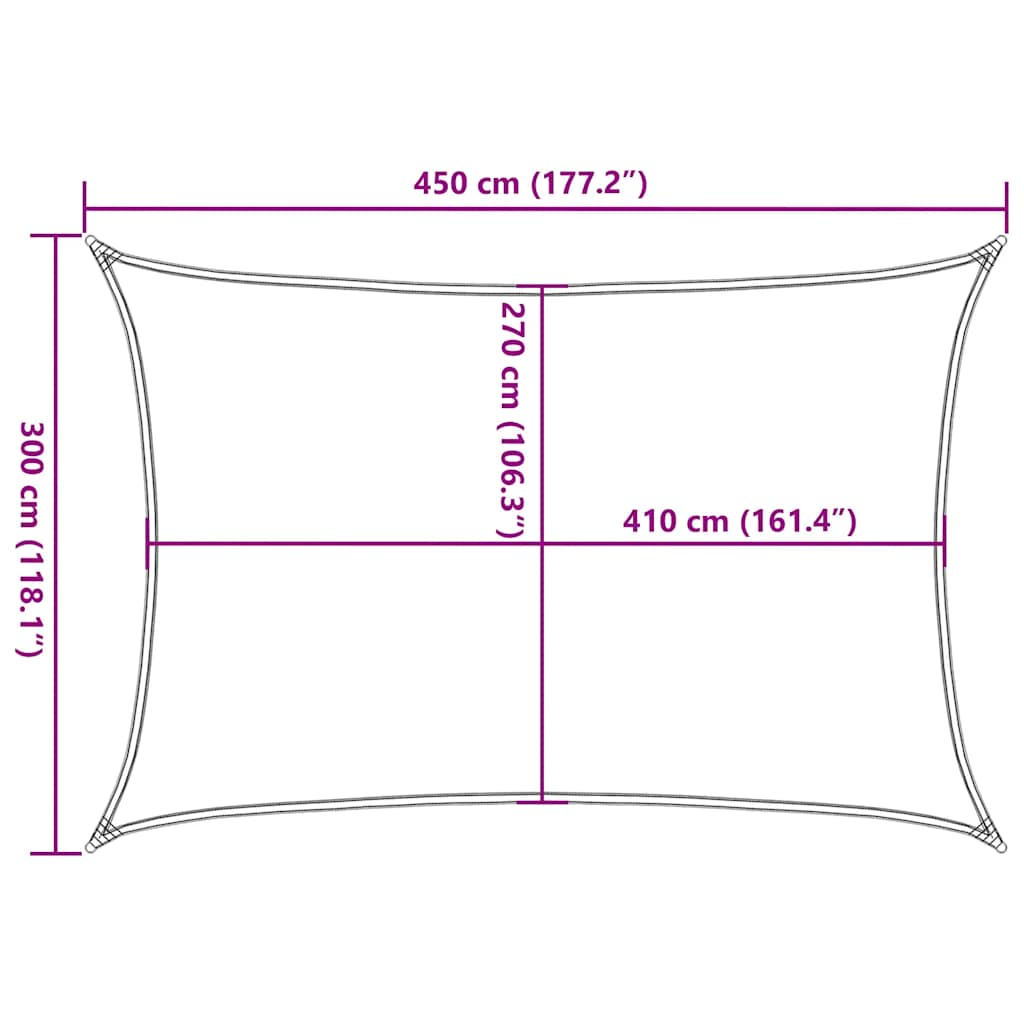 Uždanga nuo saulės, tamsiai žalia, 3x4,5m, HDPE, 160g/m²