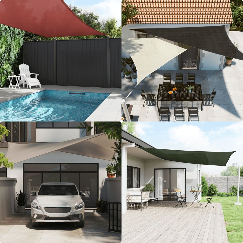 Uždanga nuo saulės, tamsiai žalios spalvos, 4x7m, HDPE, 160g/m²