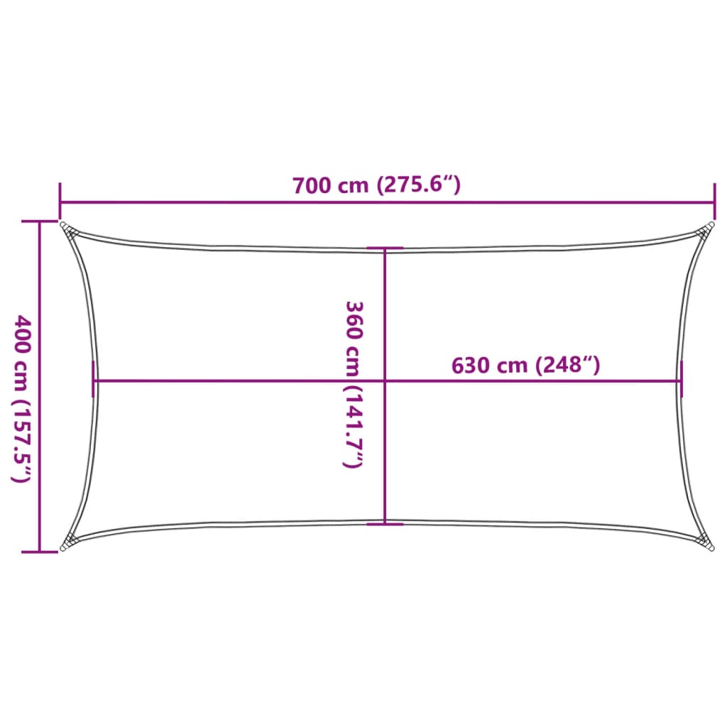 Uždanga nuo saulės, tamsiai žalios spalvos, 4x7m, HDPE, 160g/m²