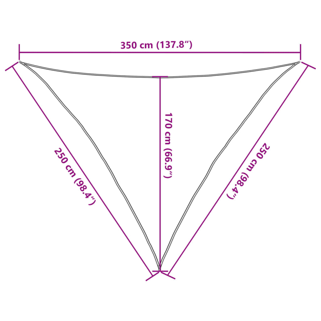 Uždanga nuo saulės, tamsiai žalia, 2,5x2,5x3,5m, HDPE, 160g/m²