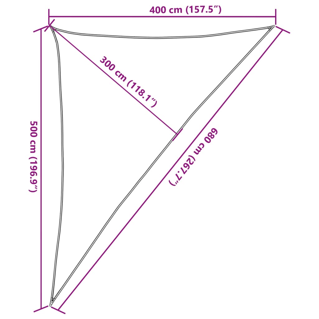 Uždanga nuo saulės, tamsiai žalia, 4x5x6,8m, HDPE, 160g/m²