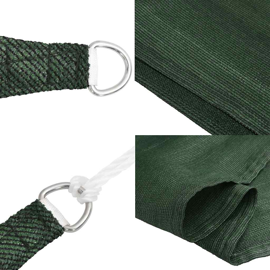 Saulės skėtis, burė, 160 g/m², trapecijos formos, tamsiai žalia, 4/5x3 m, HDPE
