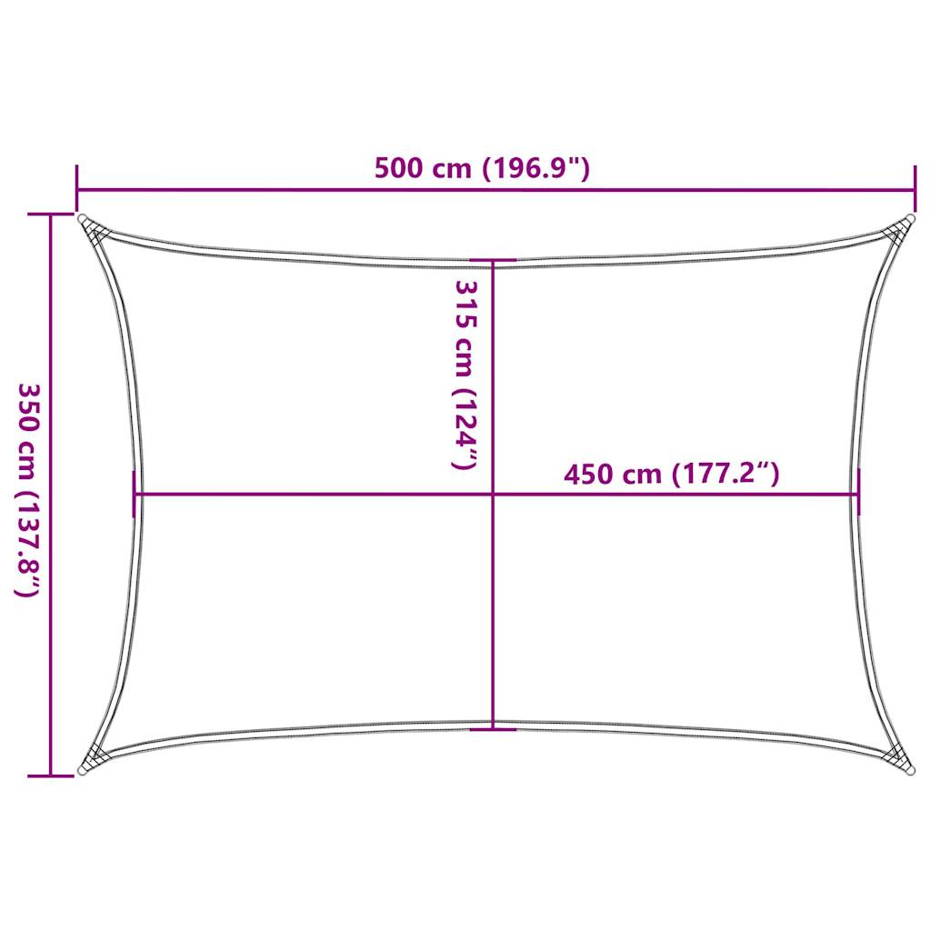 Burė nuo saulės, mėlynos spalvos, 3,5x5m, HDPE, 160g/m²