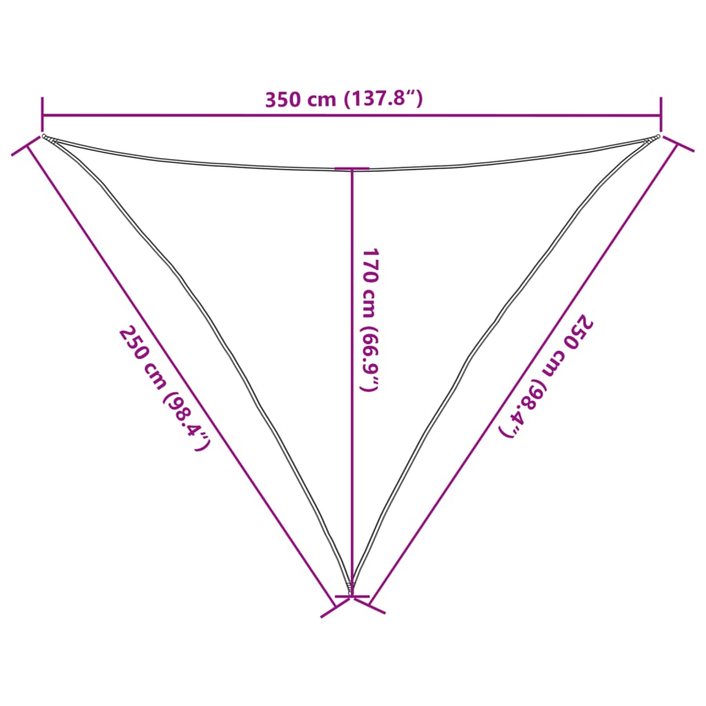 Uždanga nuo saulės, mėlyna, 2,5x2,5x3,5m, HDPE, 160g/m²
