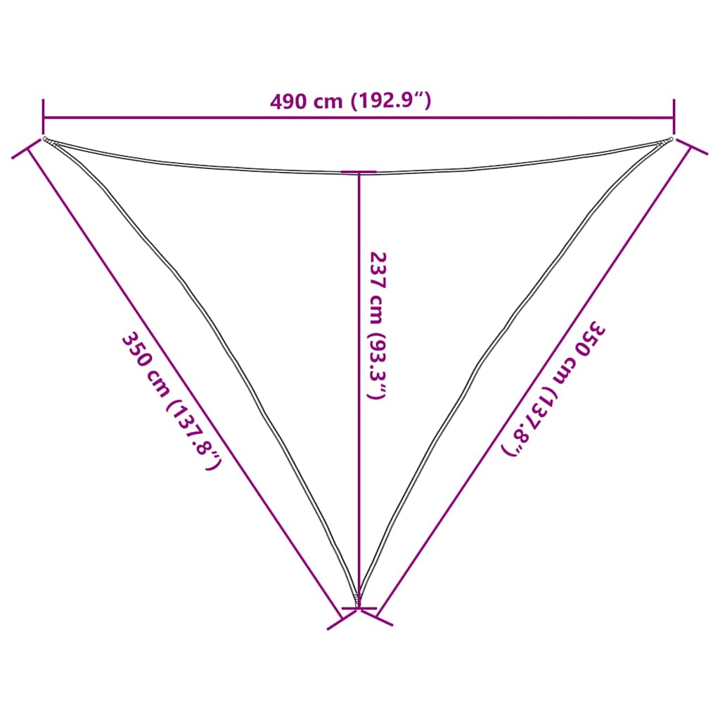Uždanga nuo saulės, mėlyna, 3,5x3,5x4,9m, HDPE, 160g/m²