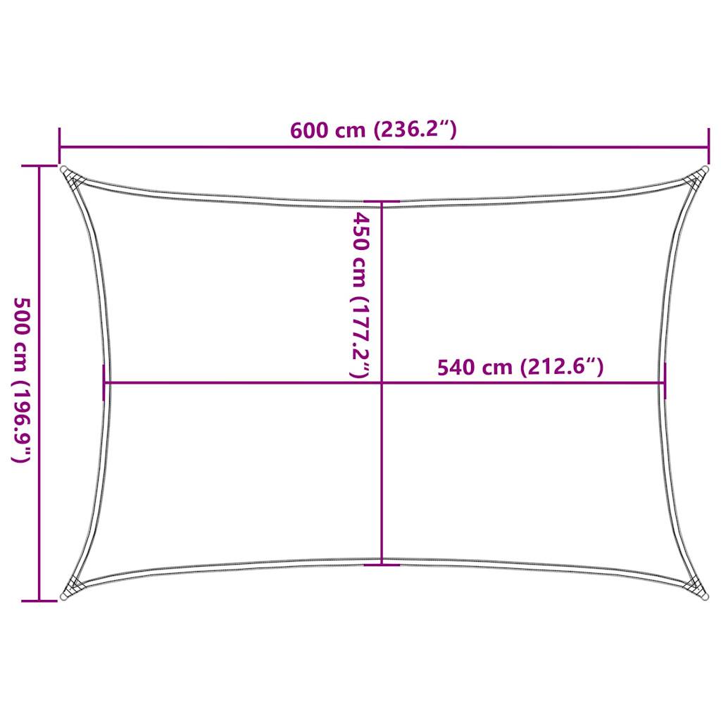 Burė nuo saulės, geltonos spalvos, 5x6m, HDPE, 160g/m²