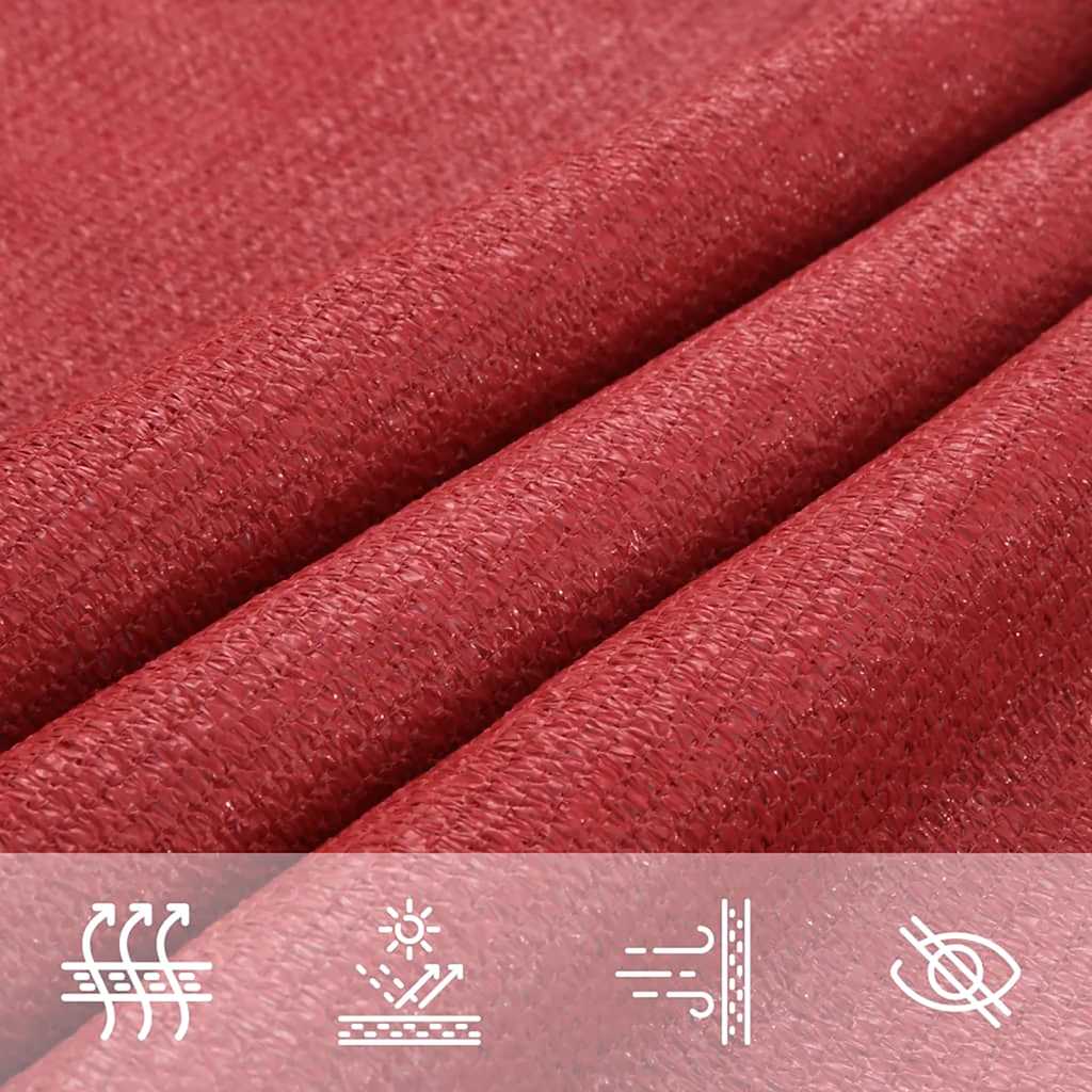 Uždanga nuo saulės, raudonos spalvos, 3x6m, HDPE, 160g/m²