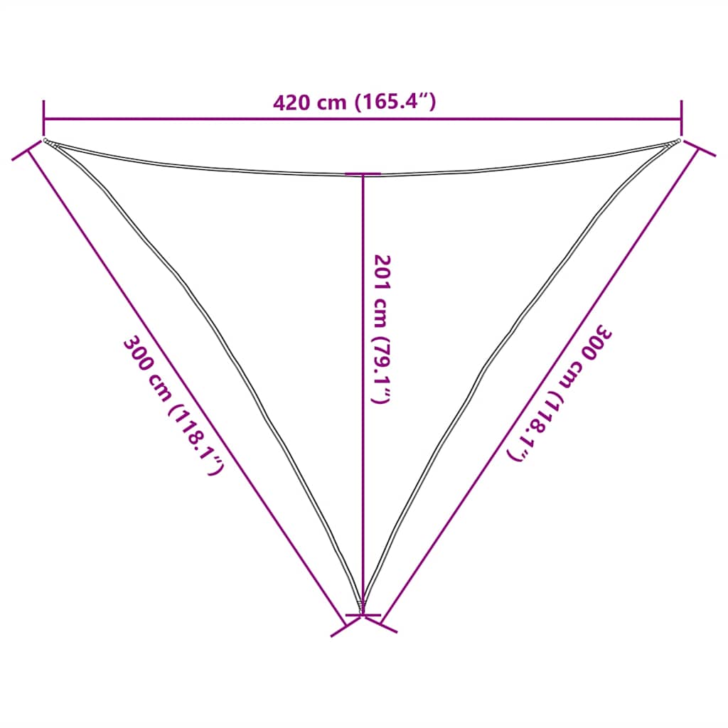 Uždanga nuo saulės, raudonos spalvos, 3x3x4,2m, HDPE, 160g/m²