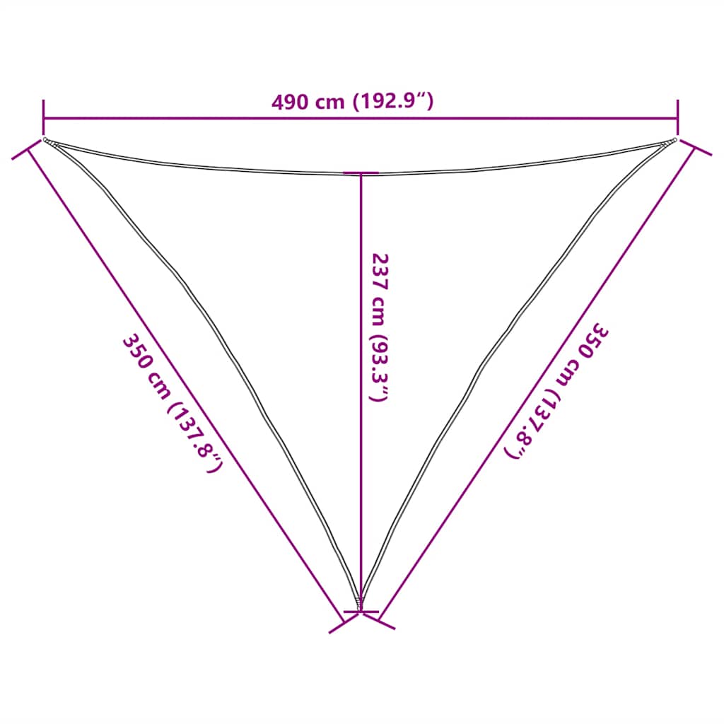 Uždanga nuo saulės, raudona, 3,5x3,5x4,9m, HDPE, 160g/m²