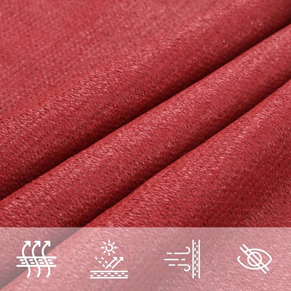 Uždanga nuo saulės, raudonos spalvos, 4/5x4m, HDPE, 160g/m²