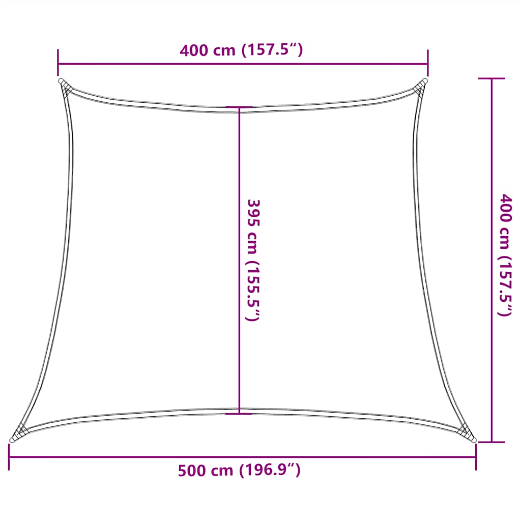 Uždanga nuo saulės, raudonos spalvos, 4/5x4m, HDPE, 160g/m²