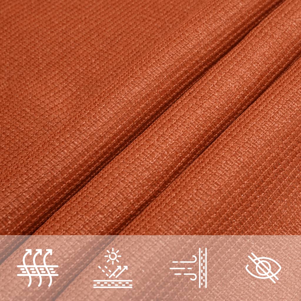 Uždanga nuo saulės, oranžinės spalvos, 2x2,5m, HDPE, 160g/m²