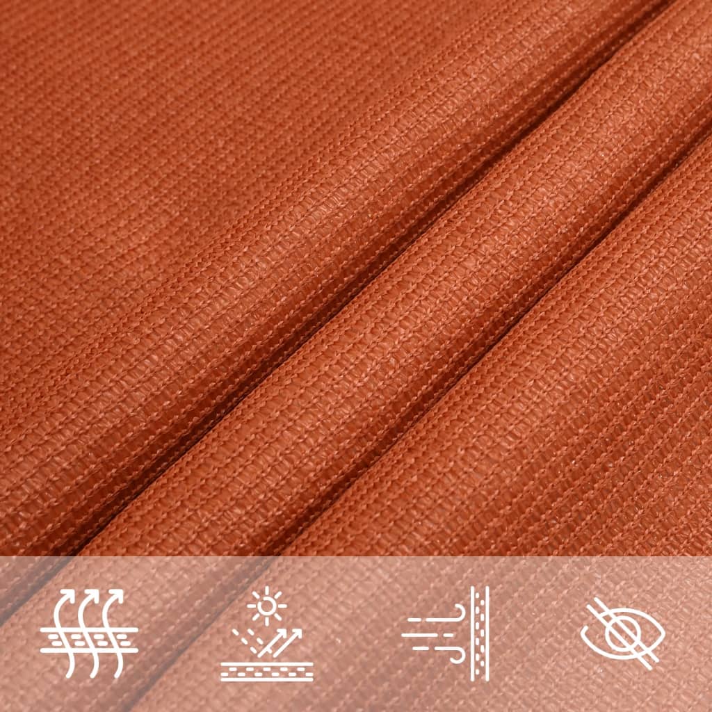 Uždanga nuo saulės, oranžinės spalvos, 2,5x5m, HDPE, 160g/m²