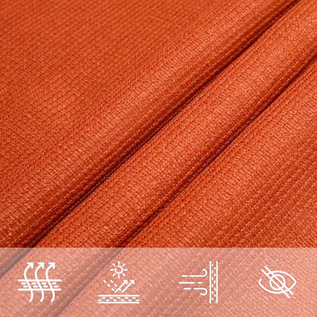 Burė nuo saulės, oranžinės spalvos, 4x6m, HDPE, 160g/m²