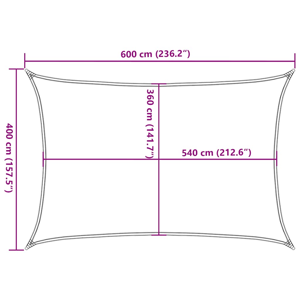 Burė nuo saulės, oranžinės spalvos, 4x6m, HDPE, 160g/m²