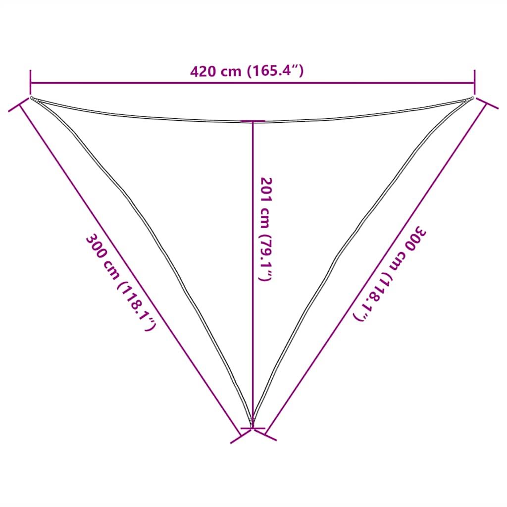 Uždanga nuo saulės, oranžinės spalvos, 3x3x4,2m, HDPE, 160g/m²