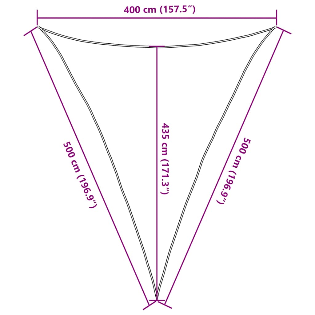 Burė nuo saulės, oranžinės spalvos, 4x5x5m, HDPE, 160g/m²