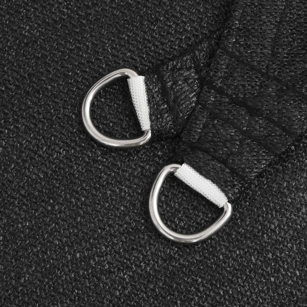 Sun shade sail, black, 3.5x5m, HDPE, 160g/m²