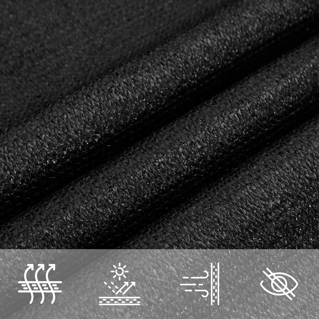 Uždanga nuo saulės, juodos spalvos, 5x8m, HDPE, 160g/m²