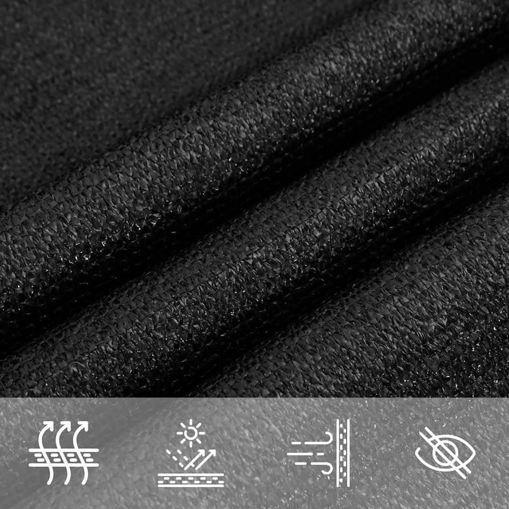 Uždanga nuo saulės, juodos spalvos, 3x4x5m, HDPE, 160g/m²